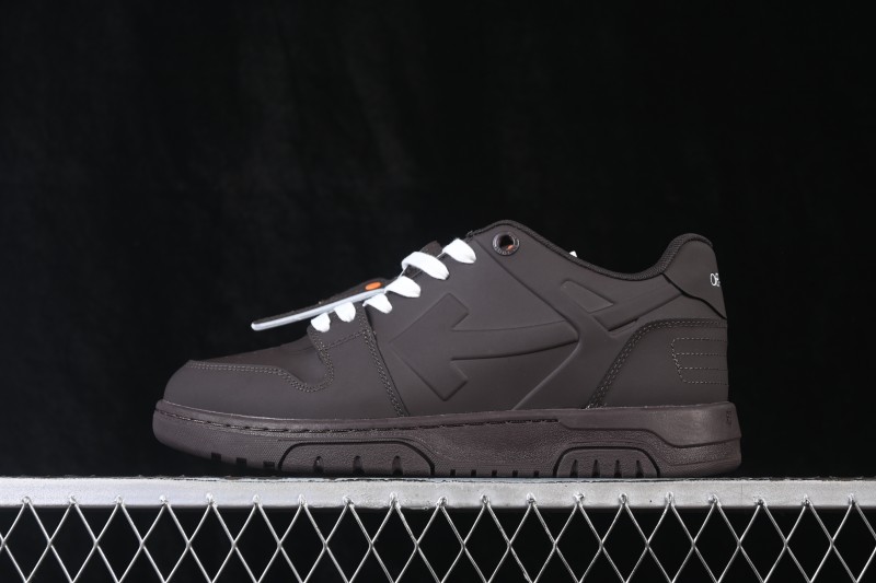 Off-White Out Of Office Low-Top Fashion Sneakers Brown Black - AJD4