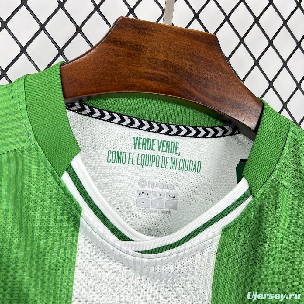 2025/26 Mens Real Betis Home Long Sleeve Jersey