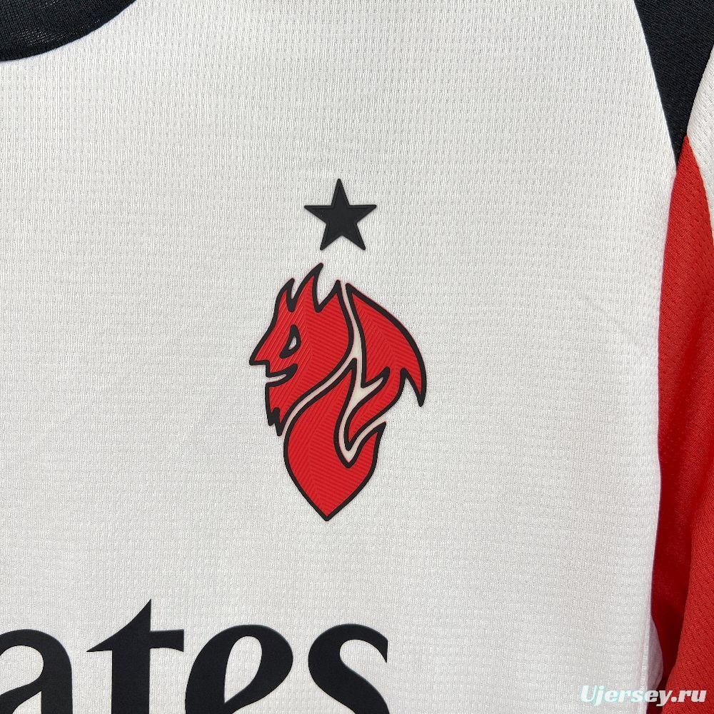 2025/26 Mens AC Milan Away Long Sleeve Jersey