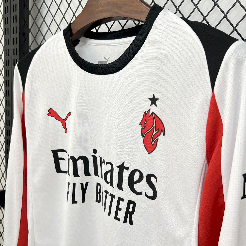 2025/26 Mens AC Milan Away Long Sleeve Jersey