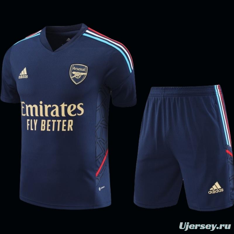 23-24 Arsenal Navy Short Sleeve+Shorts