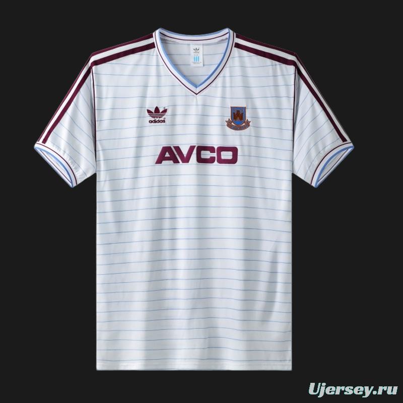 Retro 86/87 West Ham United Away White Jersey