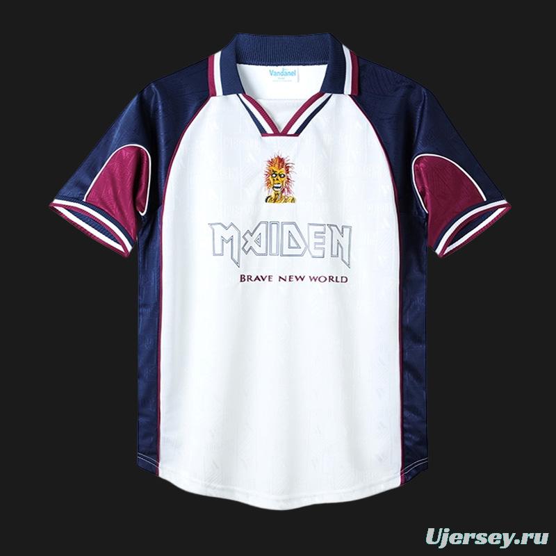 Retro 99/01 West Ham United x Iron Maiden Away White Jersey