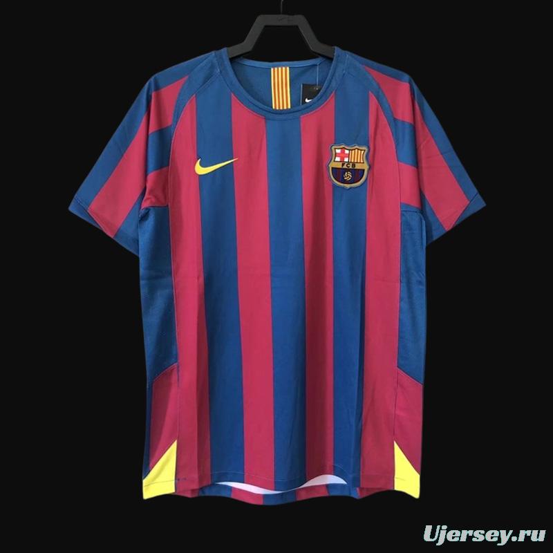 Retro 05/06 Barcelona Home League Version Soccer Jersey