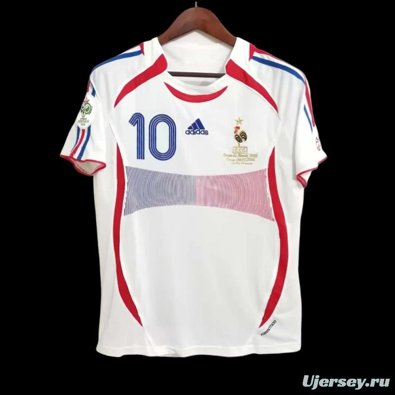 Retro 2006 France Away Soccer Jersey With 06 World Cup Patch