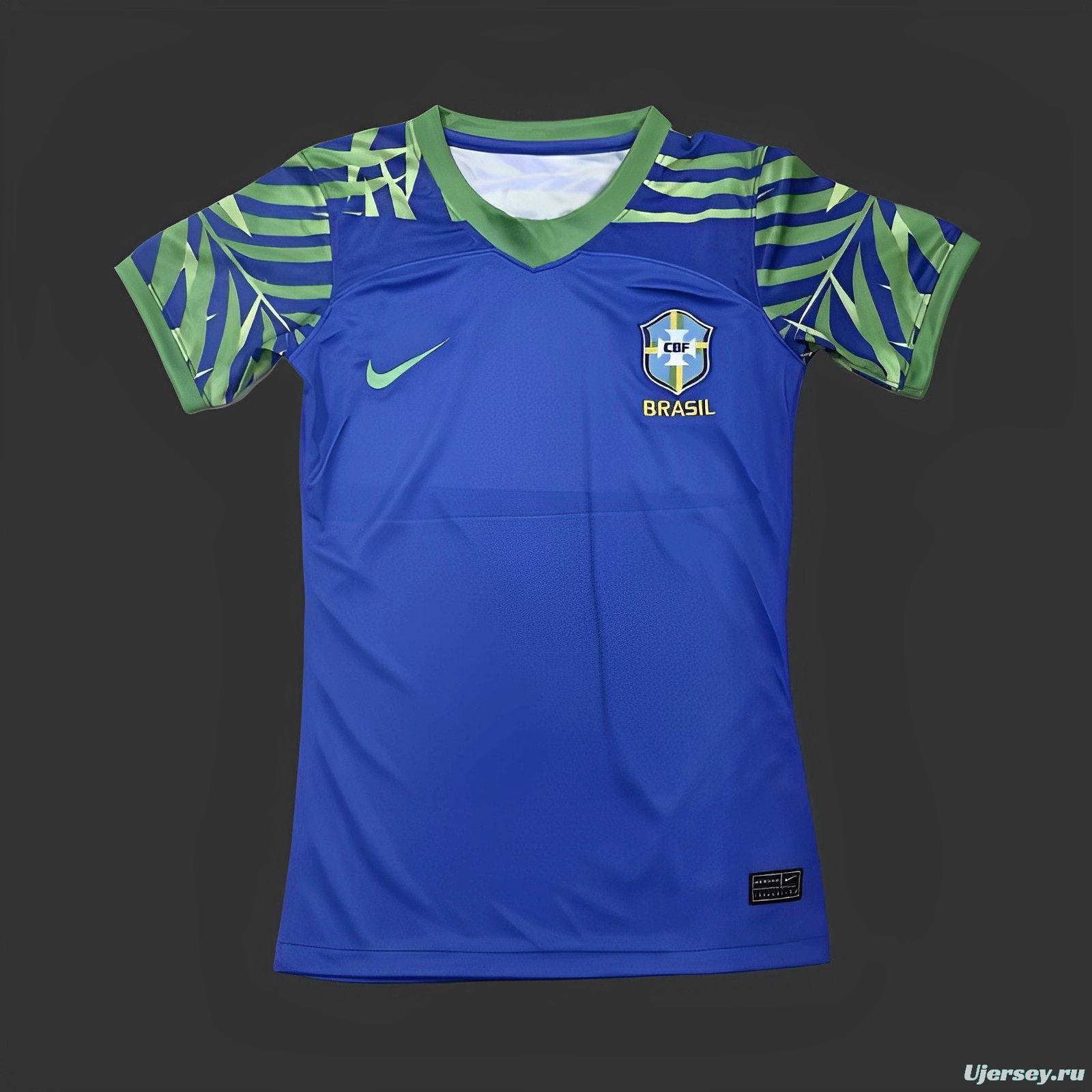 2023 Women Brazil Away Blue Jersey