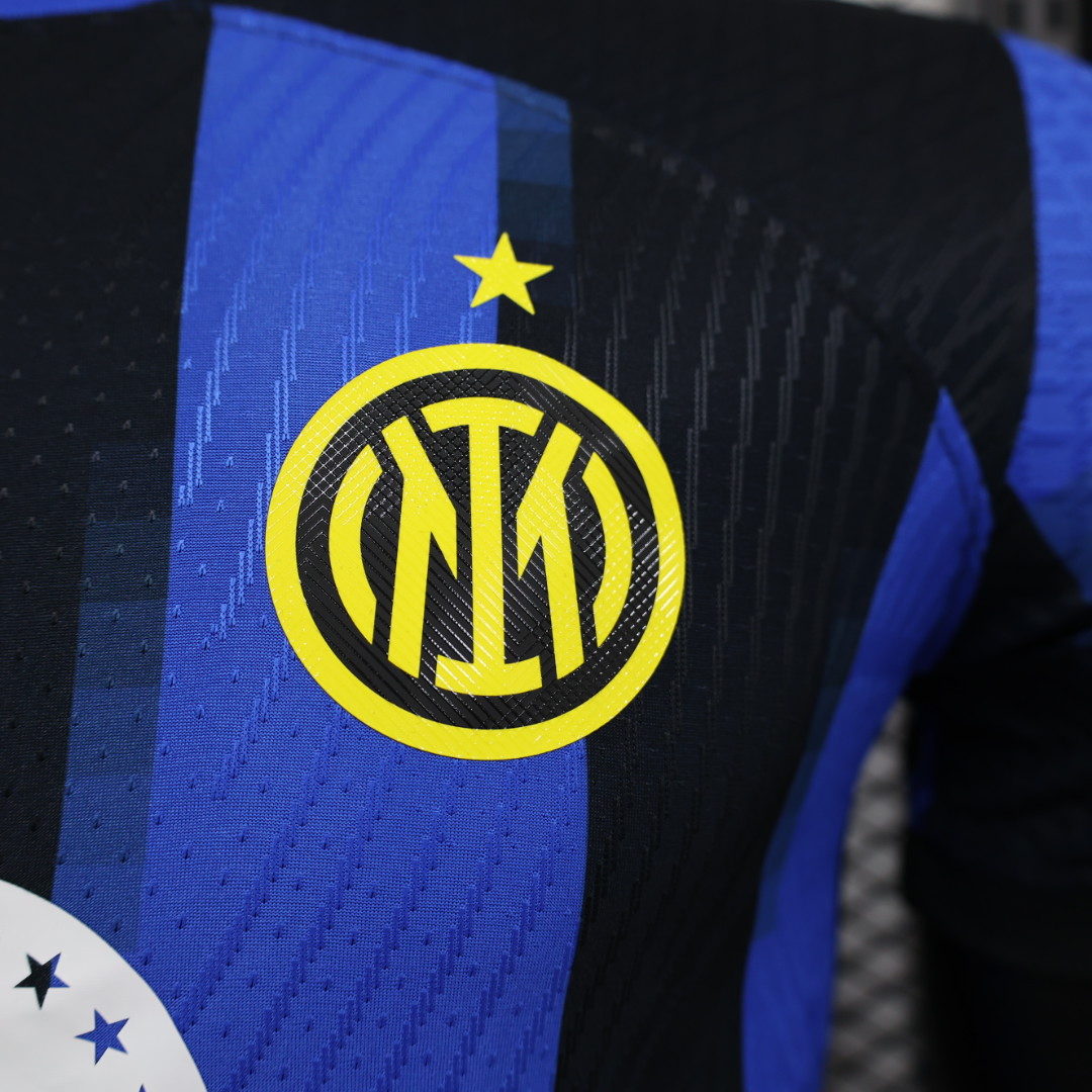 Player Version Retro 23/24 Inter Milan Home Jersey With Paramount Plus Sponsor