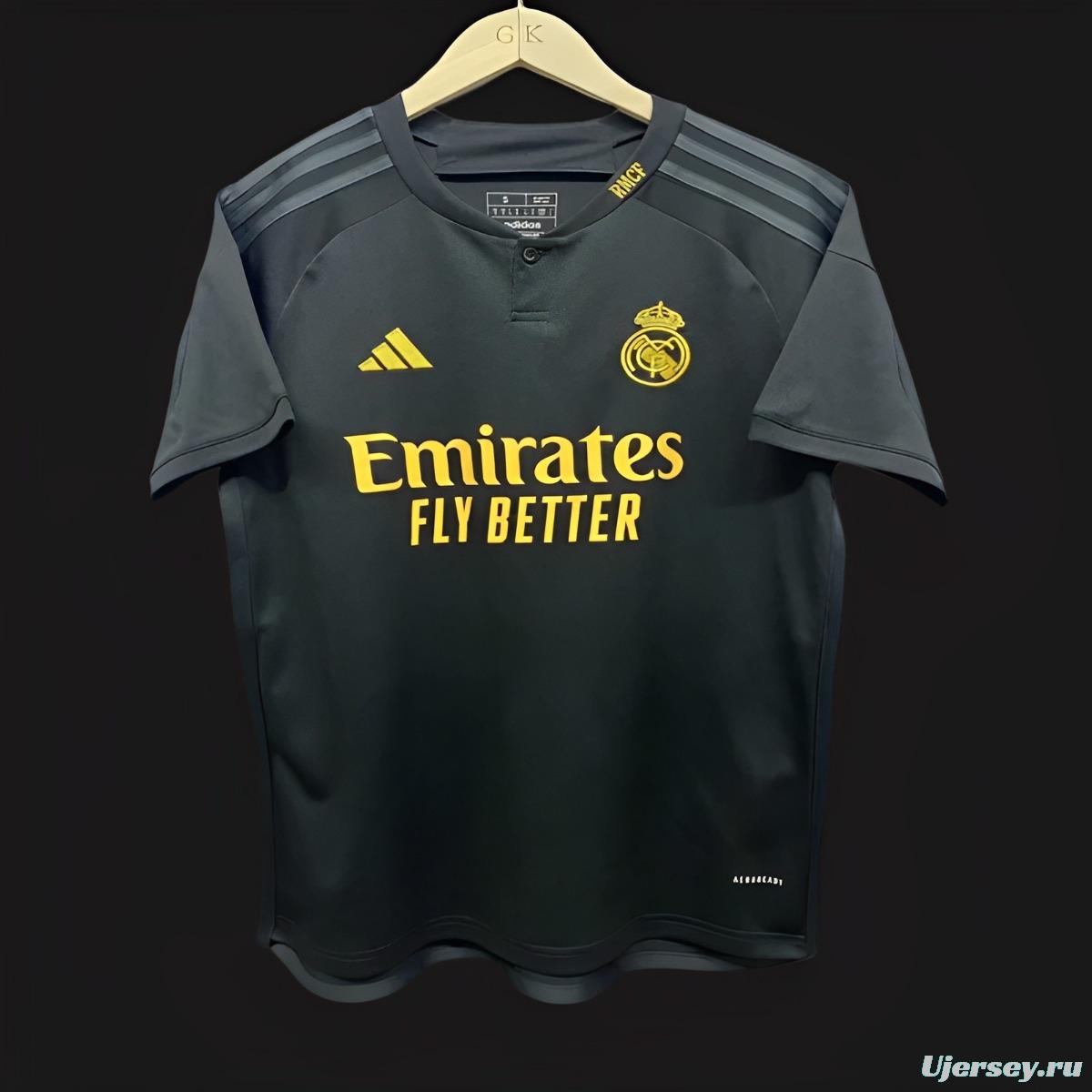 23/24 Real Madrid Black Third Jersey