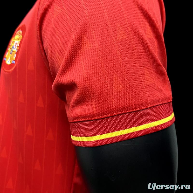 Retro 1988-91 Spain Home  Jersey