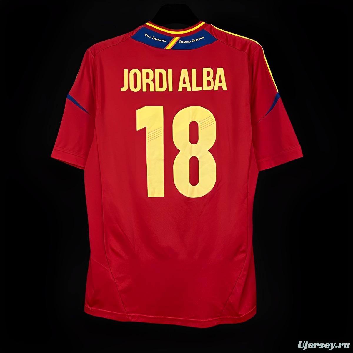 Retro 2012 Spain Home Jersey