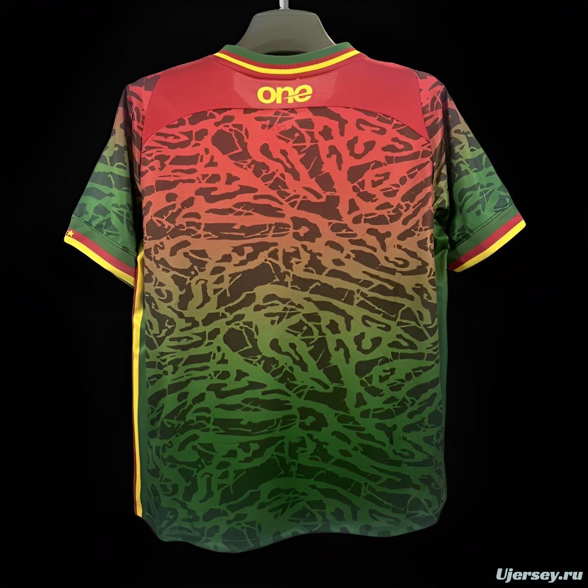 2024 cameroon Green/Red Pre-Match Training Jersey