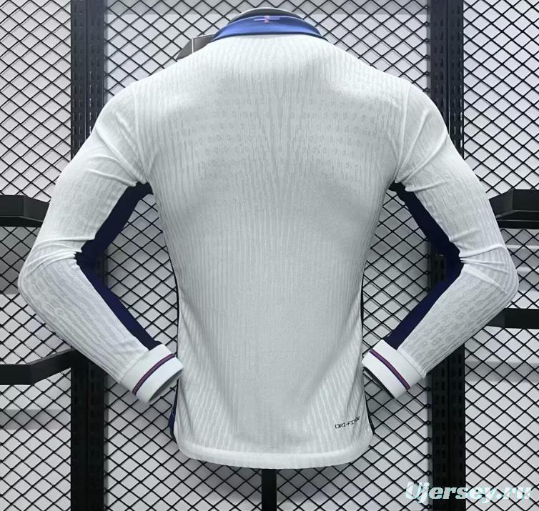 Player Version 2024 England Home Long Sleeve Jersey