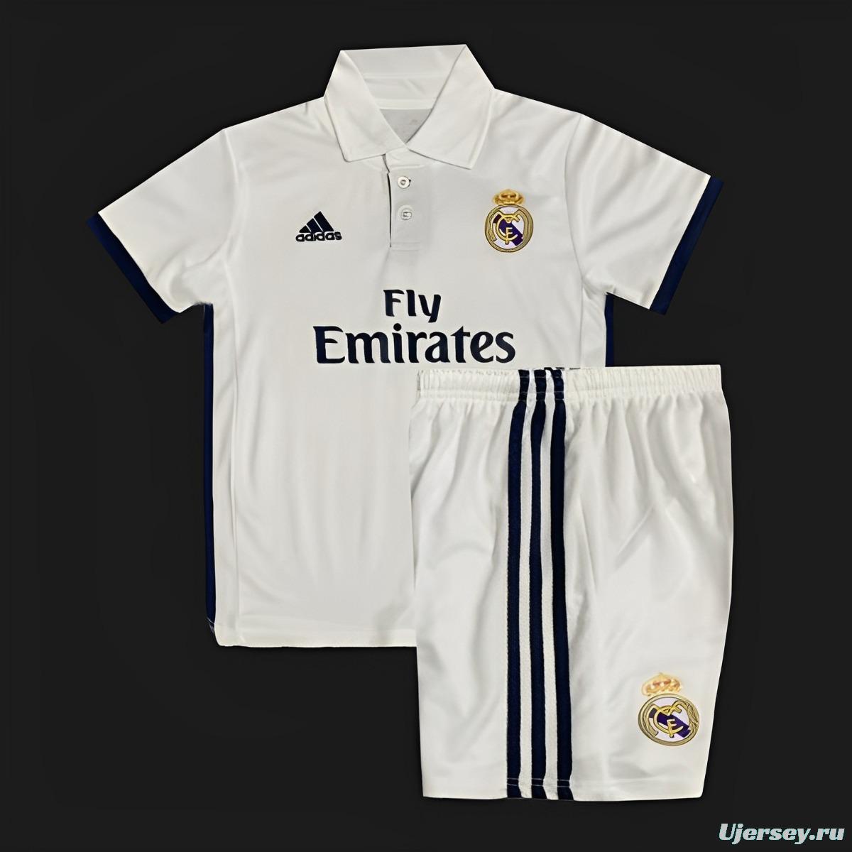 Retro 16/17 Kids Real Madrid Home Jersey