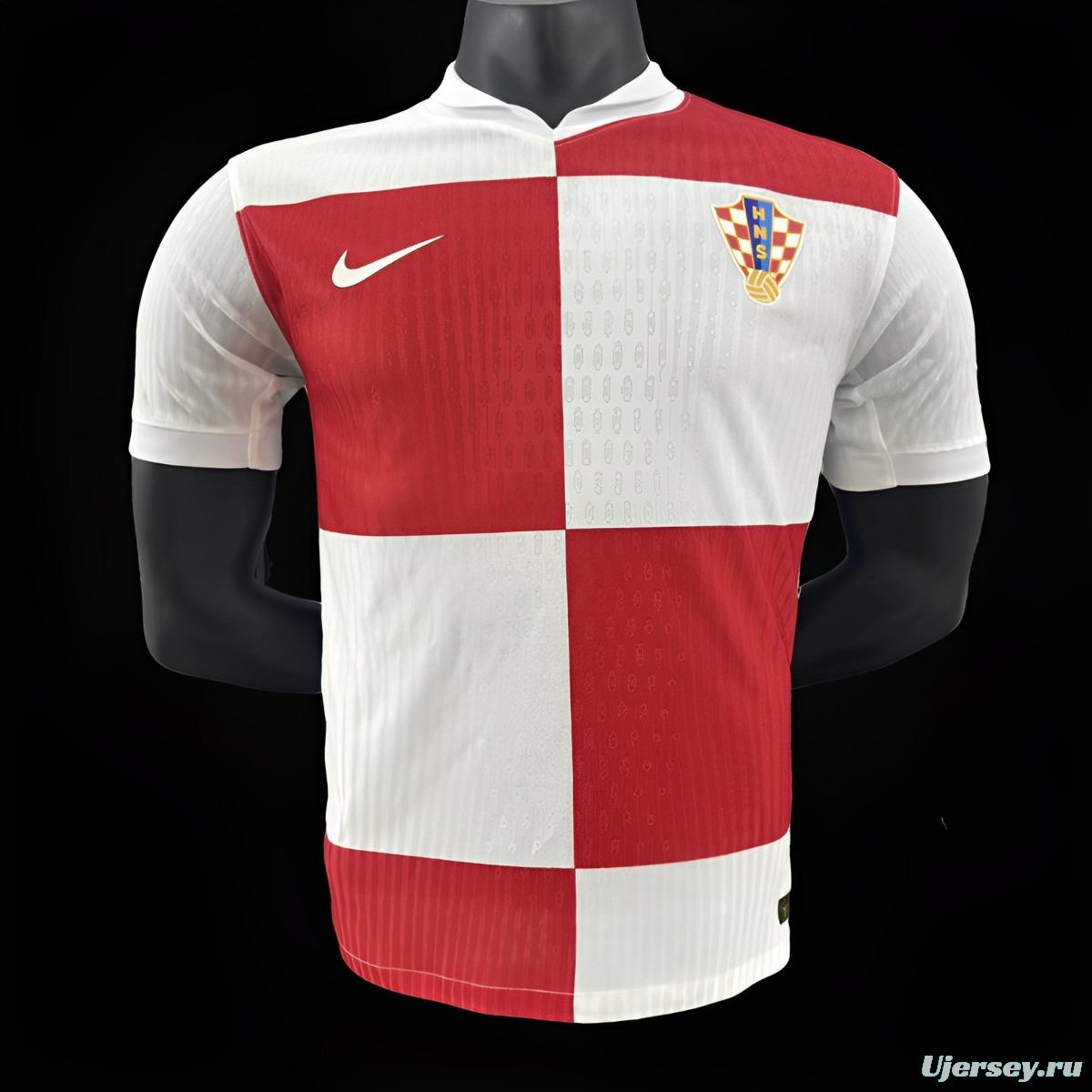 Player Version 2024 Croatia Home Jersey