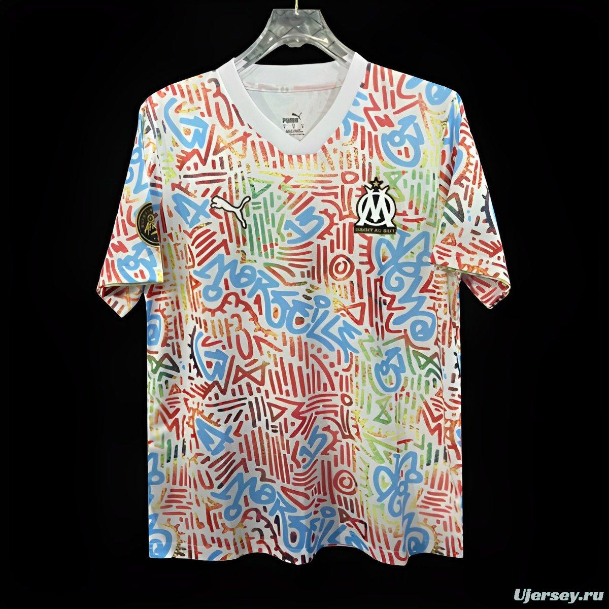 24/25 Olympique Marseille Africa White Special Pre-Match Jersey