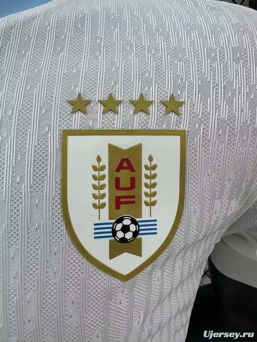 Player Version 2024 Uruguay Away White Jersey