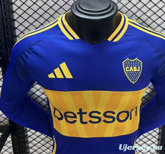 Player Version 24/25 Boca Juniors Home Long Sleeve Jersey