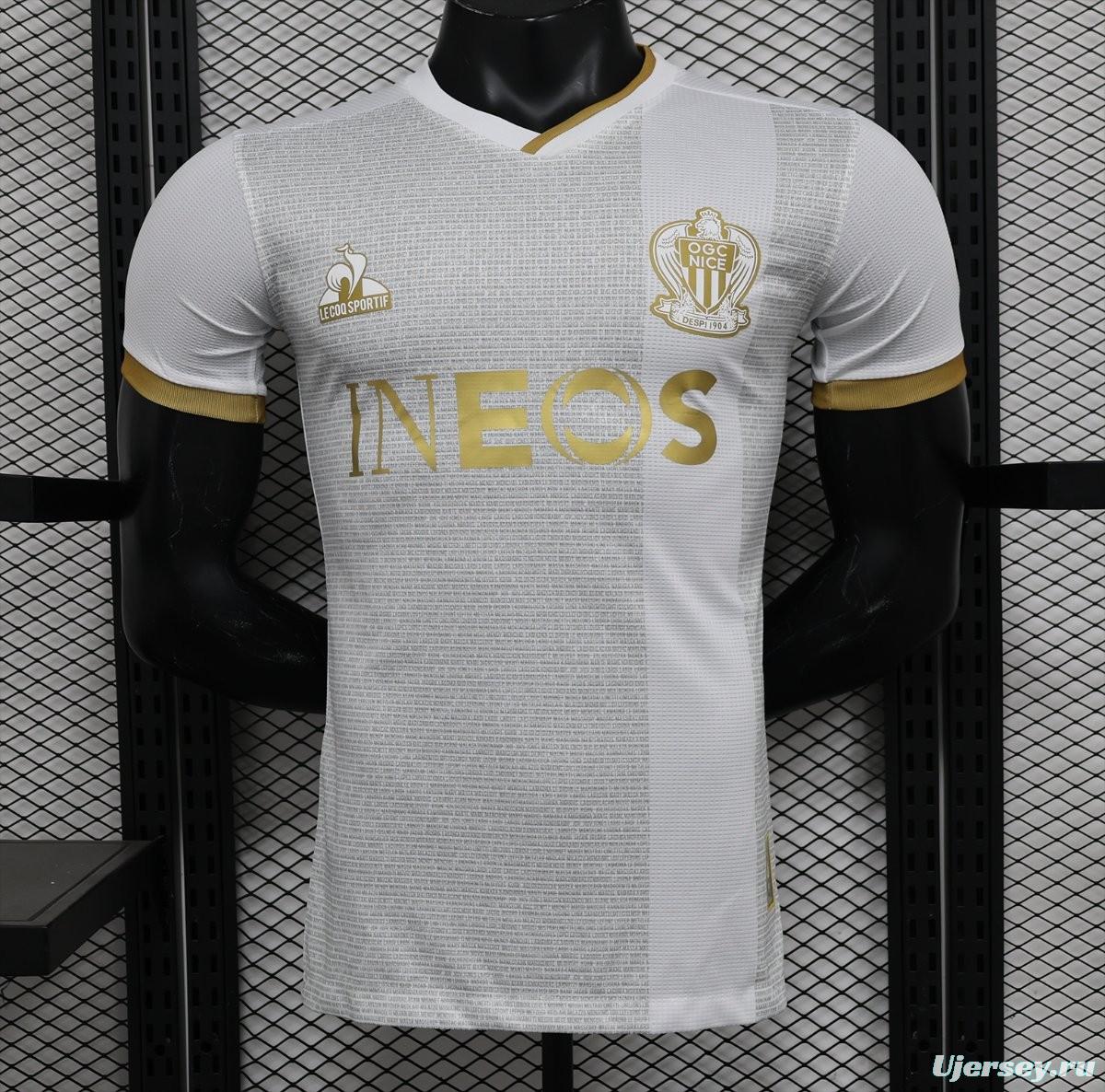 Player Version 24/25 Nice Away White Jersey