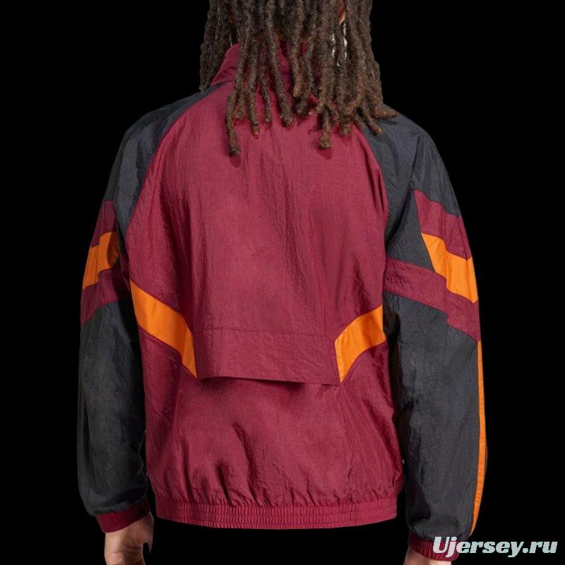 24/25 Roma x Adidas Original Full Zipper Track Top Windbreaker