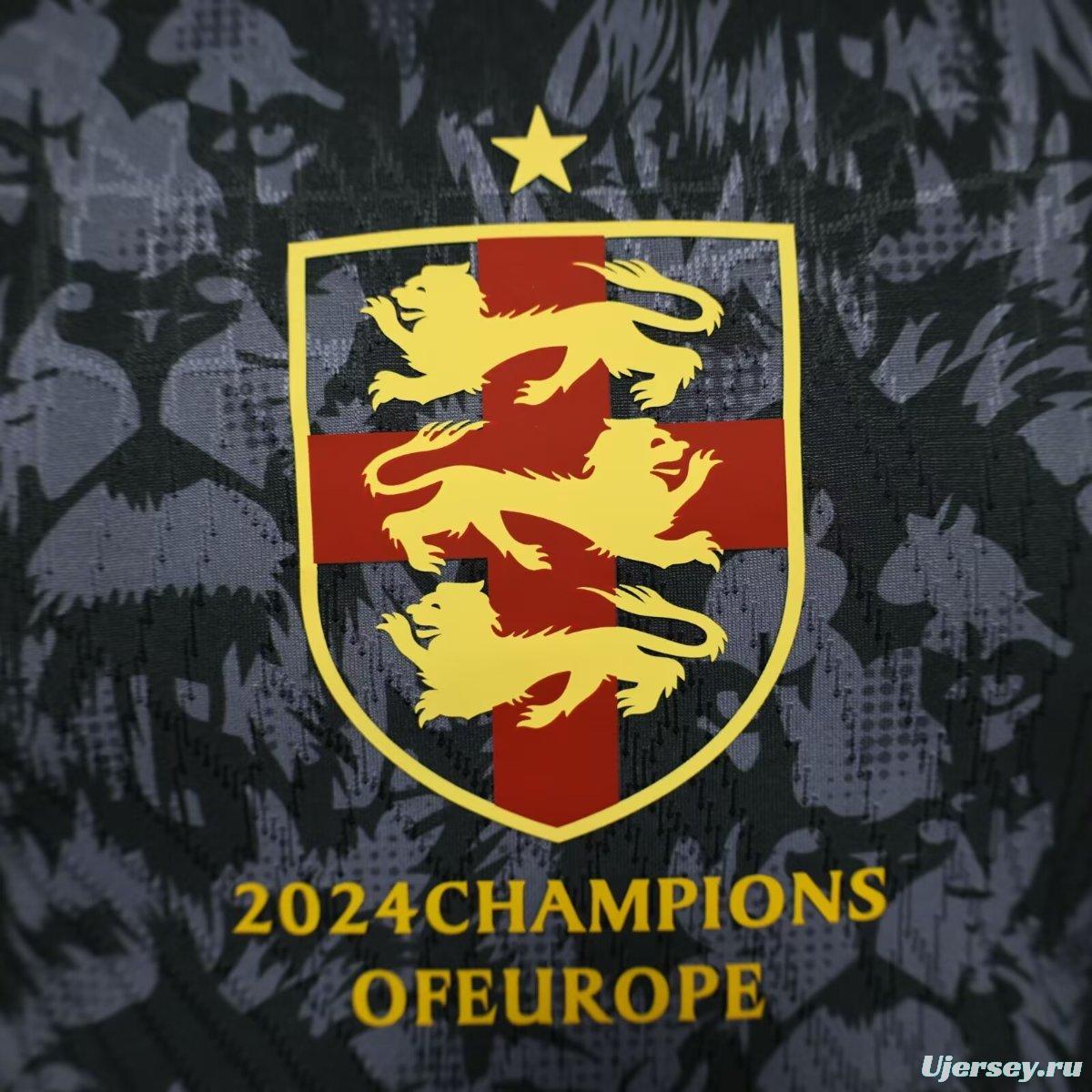 Player Version 2024 England Comma Football Champions Of Europe Jersey