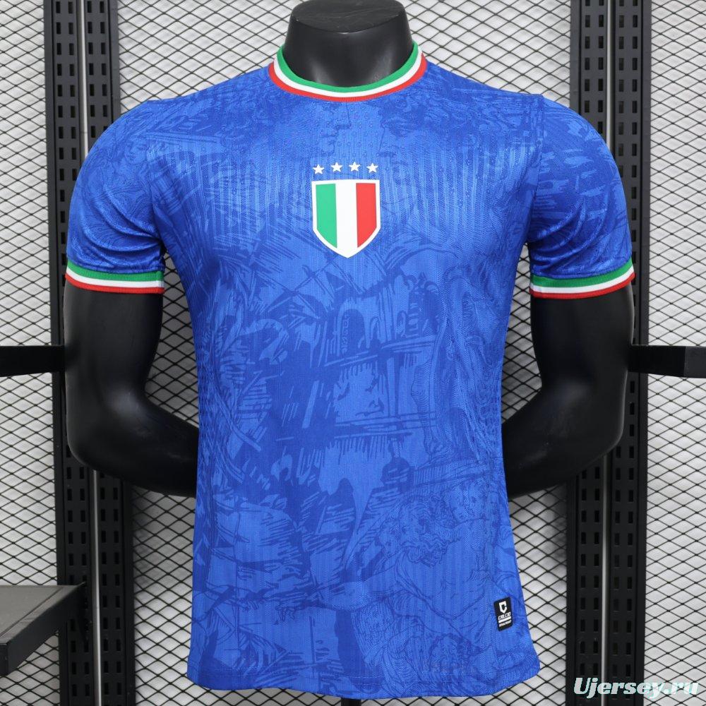 Player Version 2024 Italy Michelangelo Blue Special Training Jersey