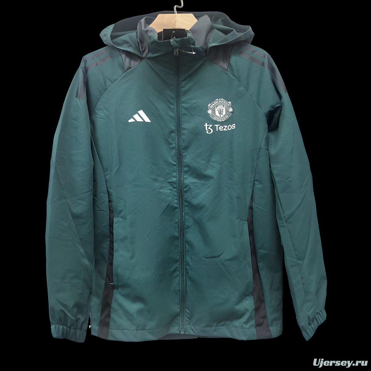 24/25 Manchester United Green Windbreaker