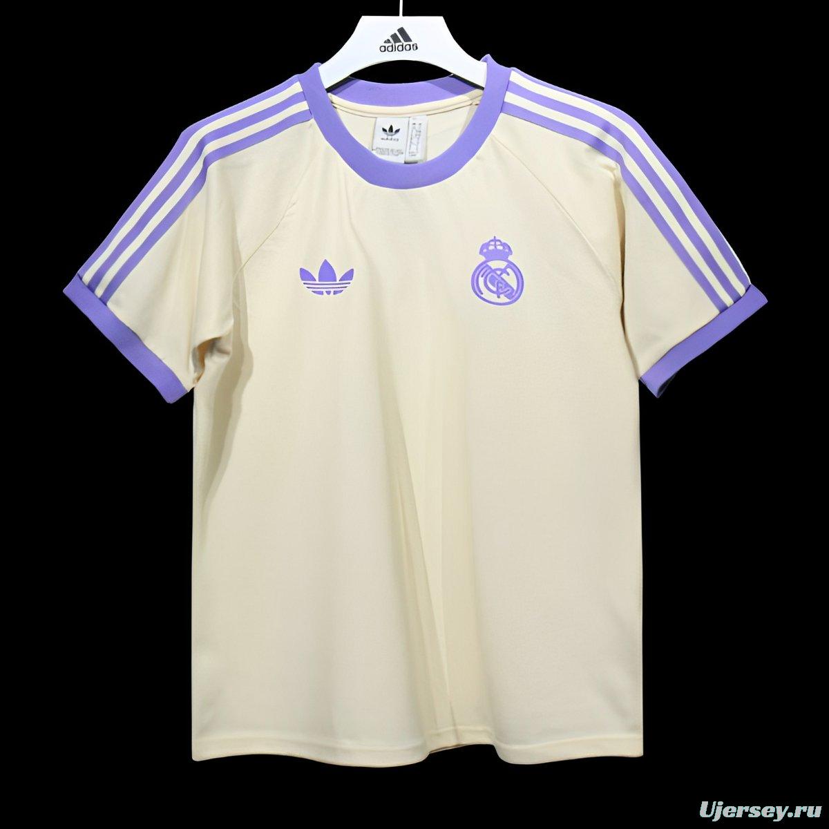 24/25 Real Madrid Cotton Beige T-shirt Jersey