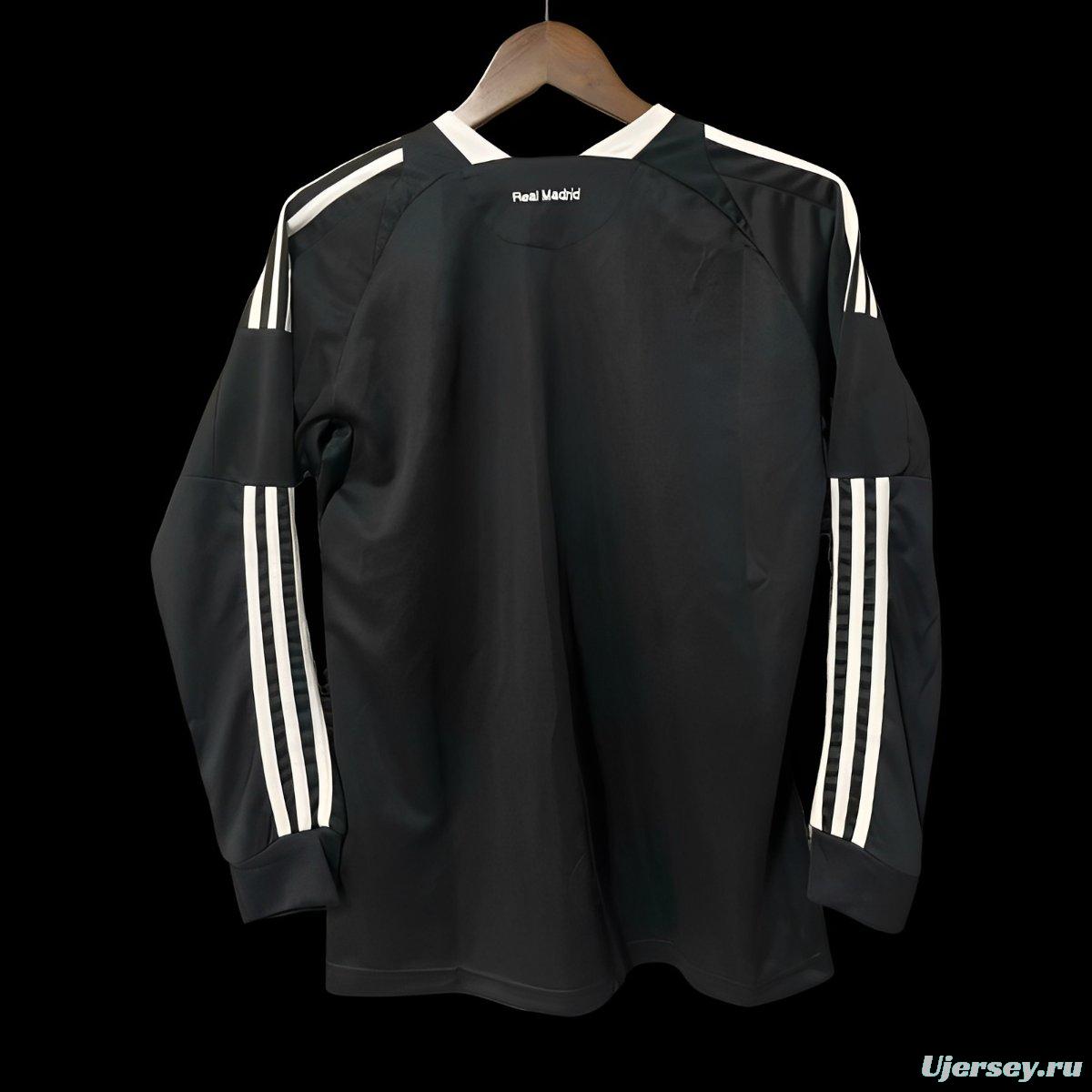 Retro 08/09 Real Madrid Third Black Long Sleeve Jersey