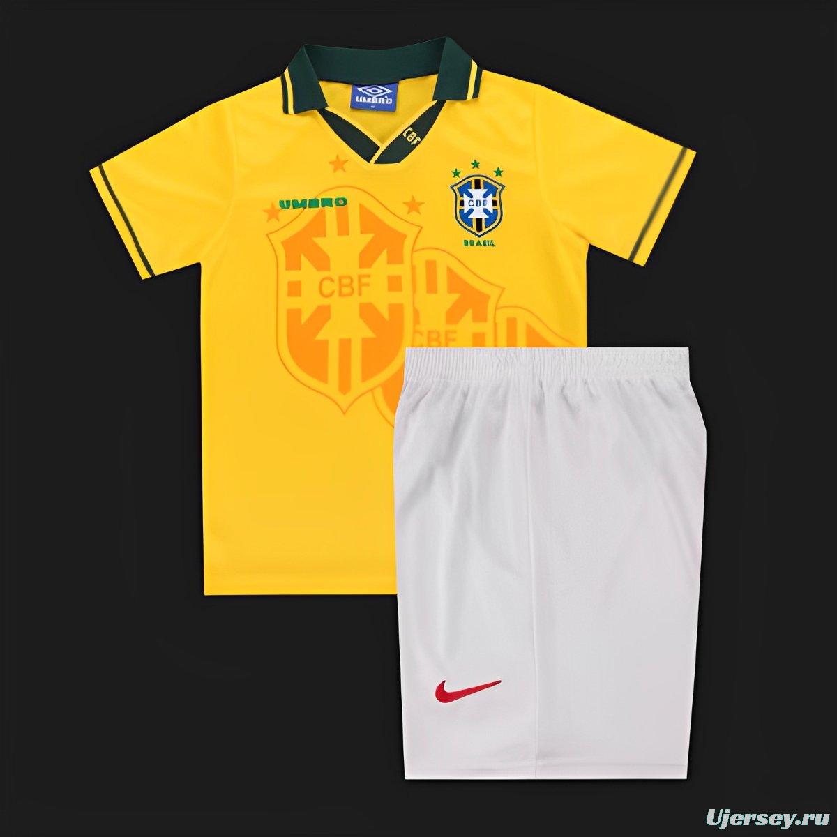Retro Kids 1994 Brazil Home Jersey