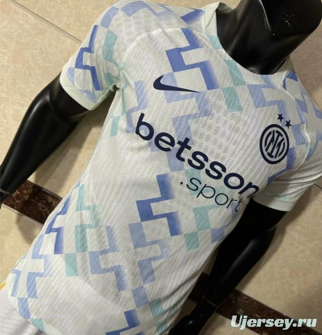 Player Version 25/26 Inter Milan Away White Jersey With Sponsor