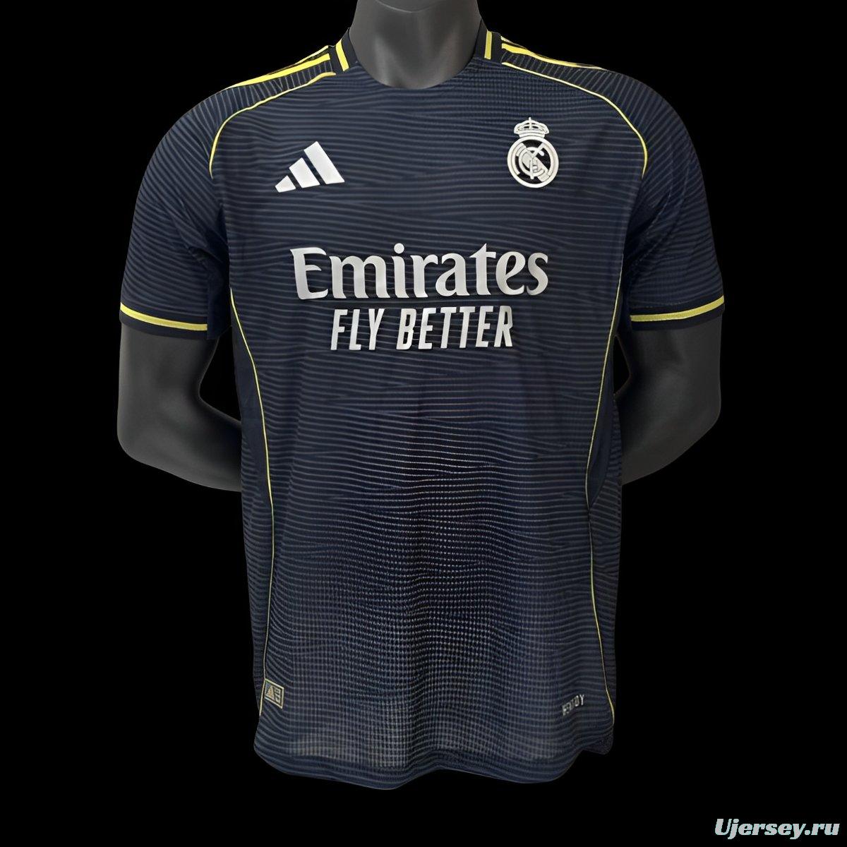 Player Version 25/26 Real Madrid Away Black Jersey