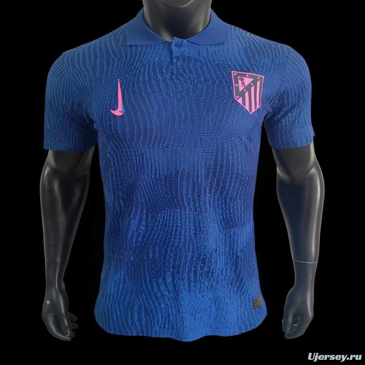 Player Version 24/25 Atletico Madrid Navy Polo Jersey