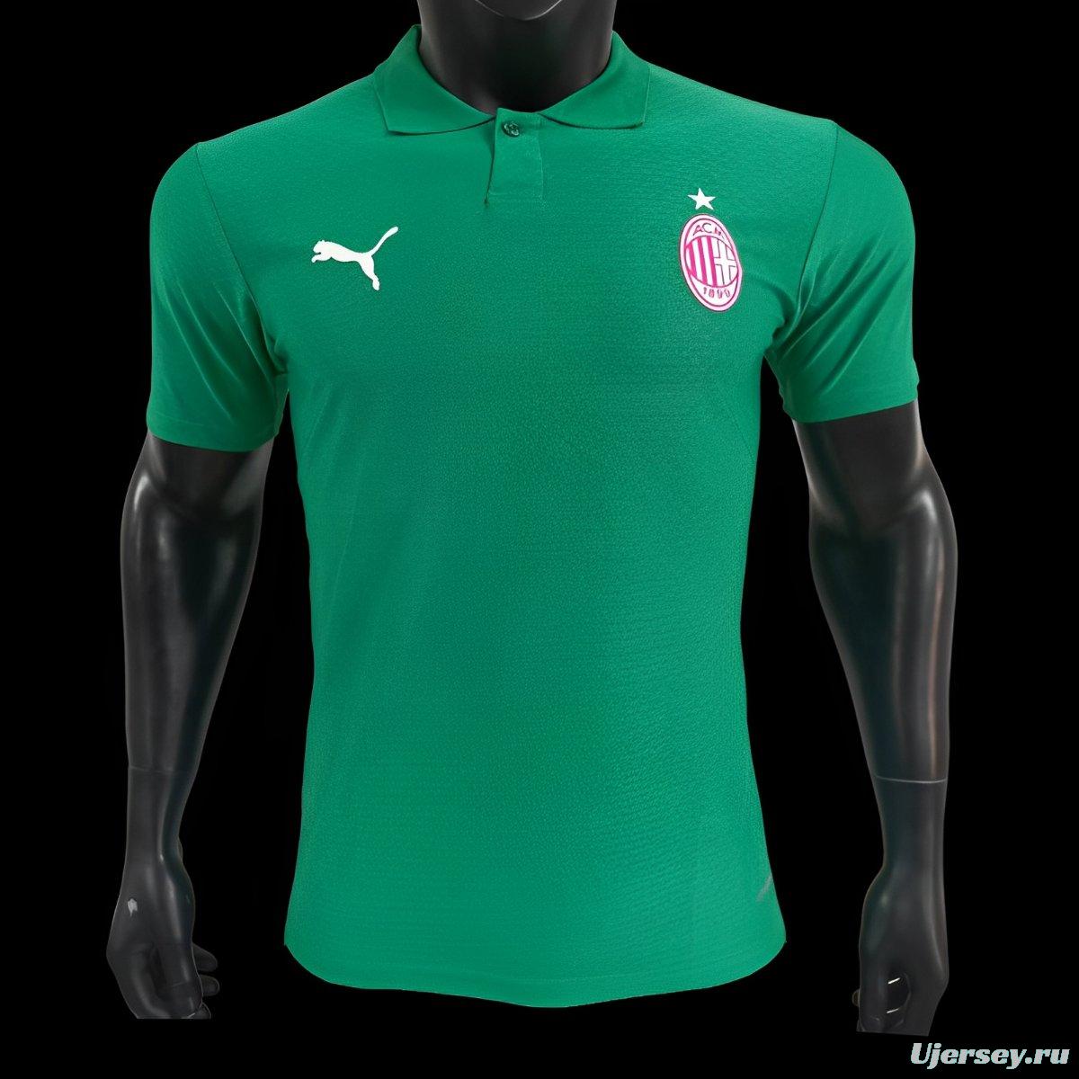 Player Version 24/25 AC Milan Green Polo Jersey