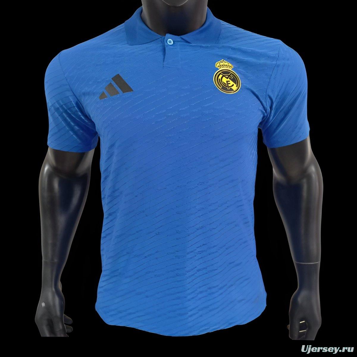 Player Version 24/25 Real Madrid Blue Polo Jersey