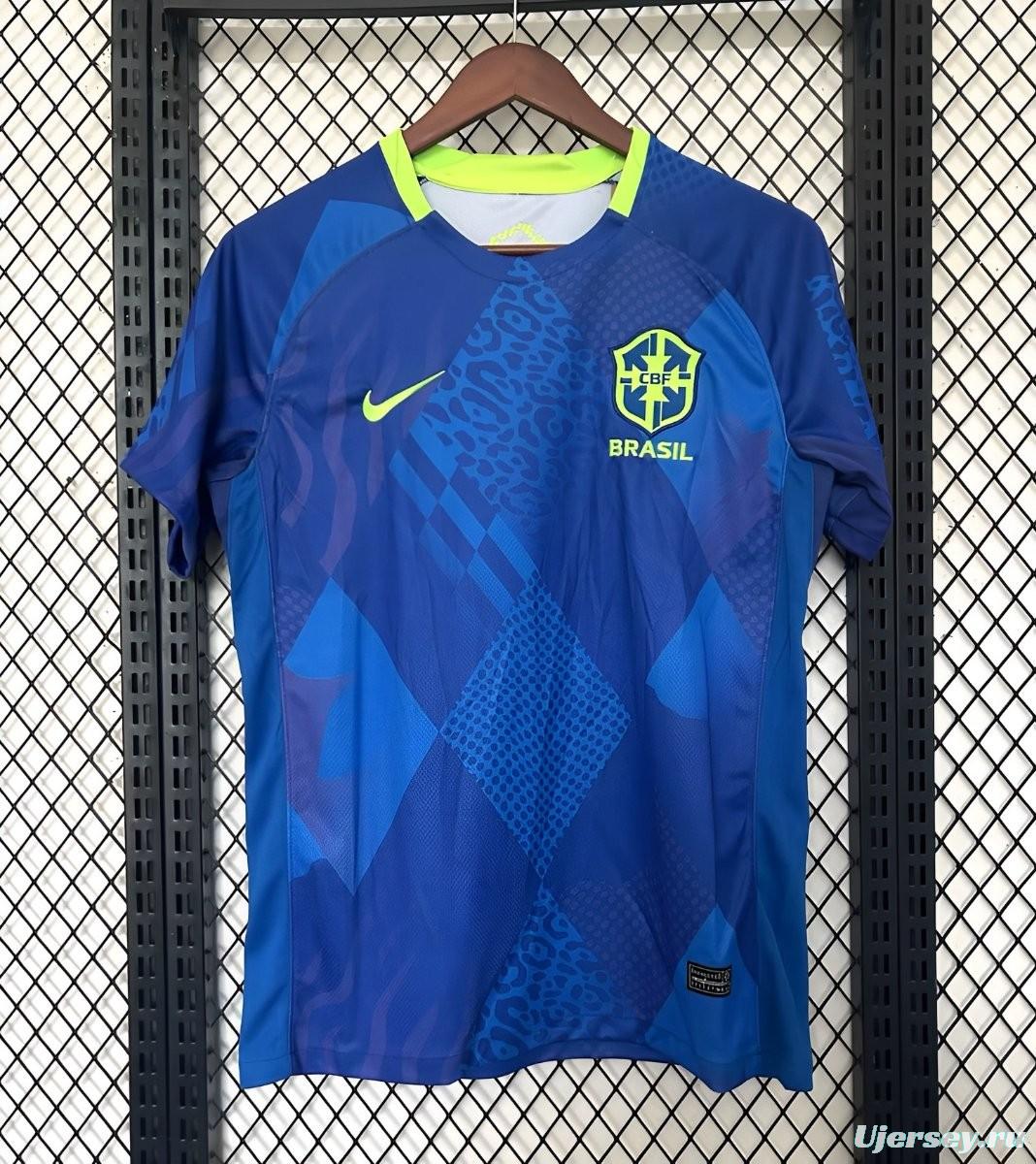 2025 Brazil Away Blue Jersey