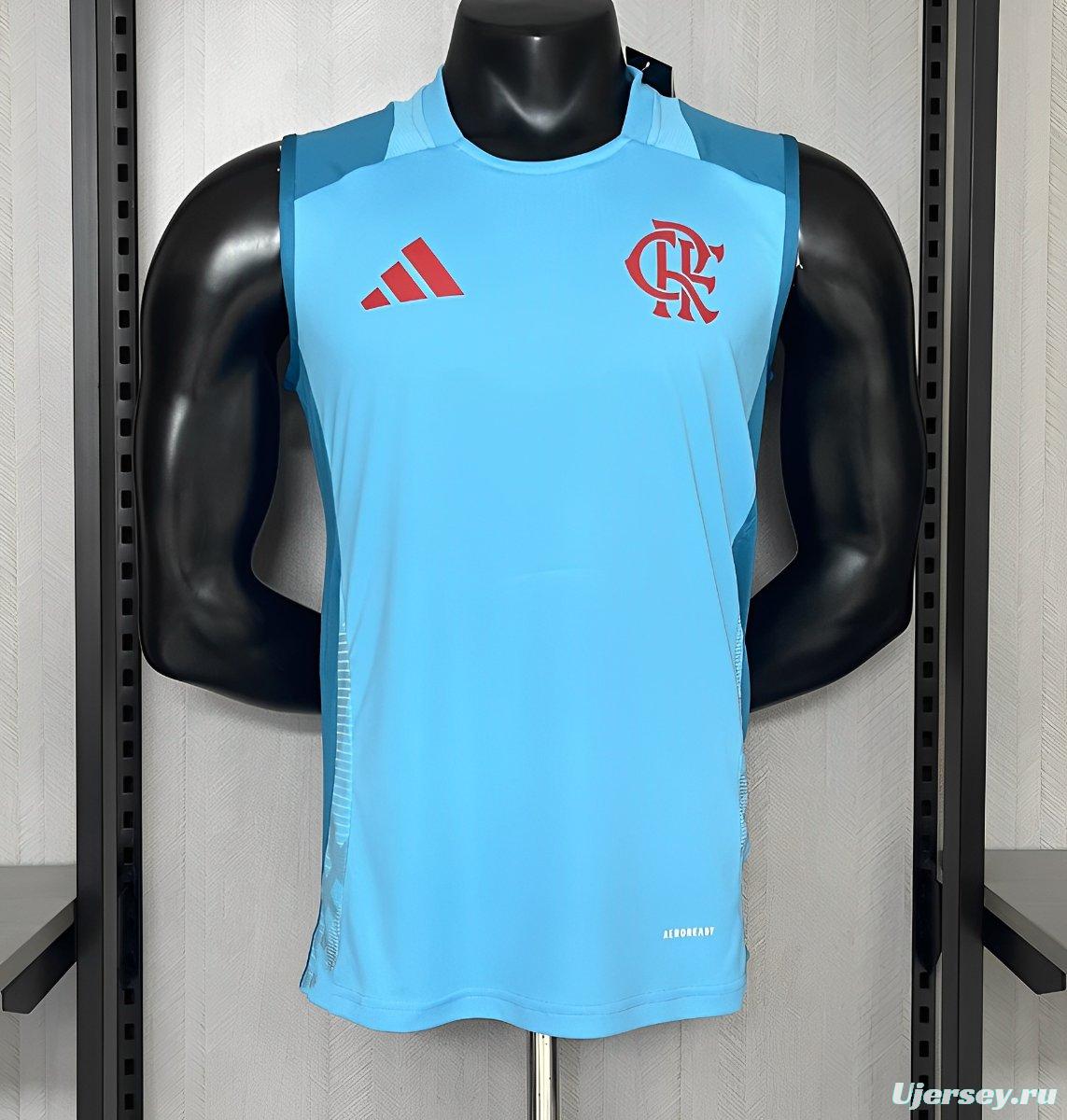 25/26 Flamengo Training Jersey Wear Light Blue Vest Jersey S-XXXXL