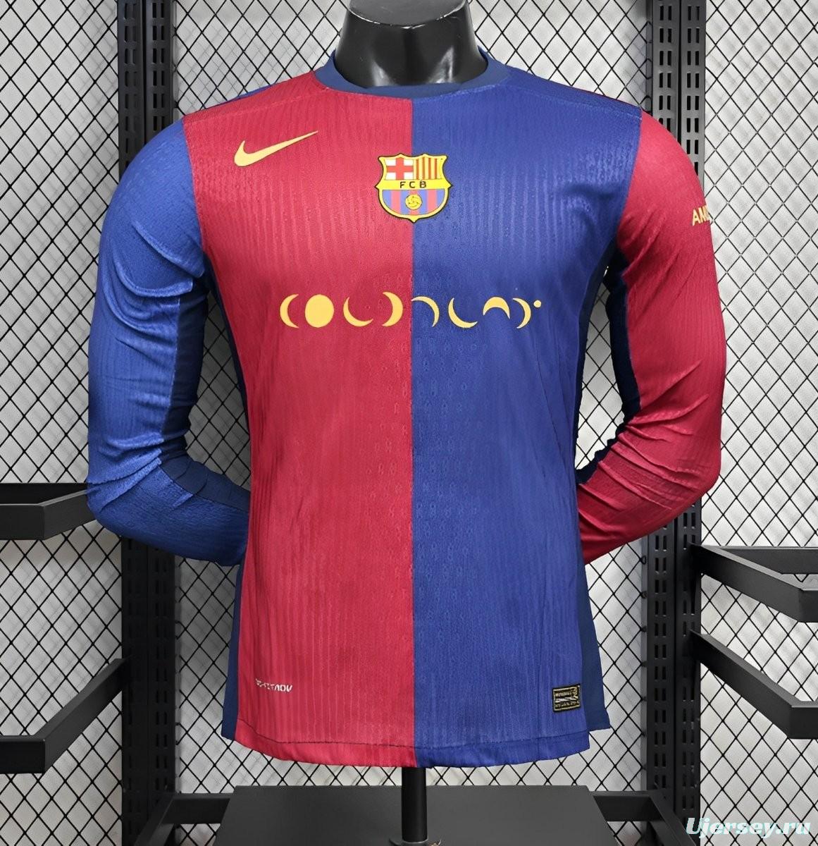 24/25 Player Version Barcelona x Coldplay Home Long Sleeve Jersey