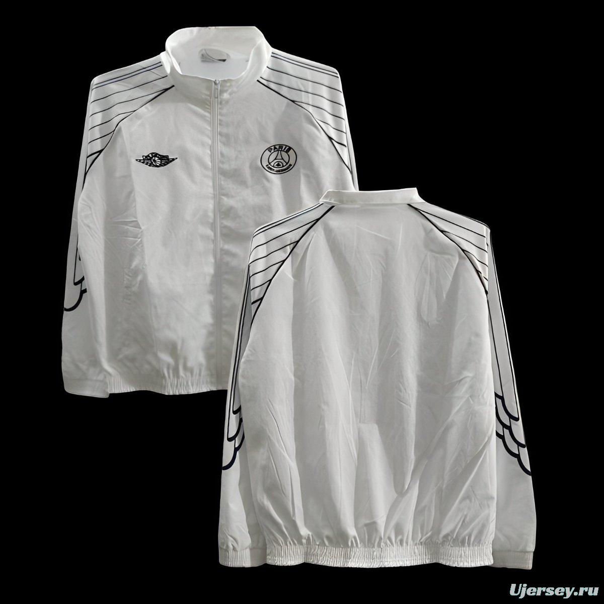 24/25 PSG White Windbreaker