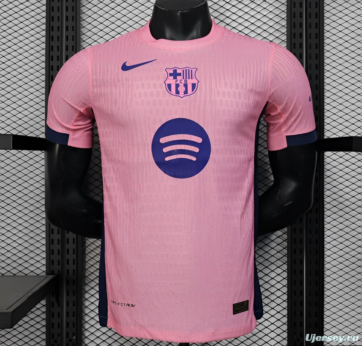 Player Version 25/26 FC Barcelona 125Th Anniversary Special Pink with Spotify Sponsor Jersey