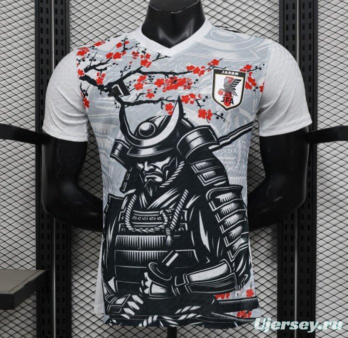 Player Version 2025 Japan White with Samurai & Cherry Blossom Jersey