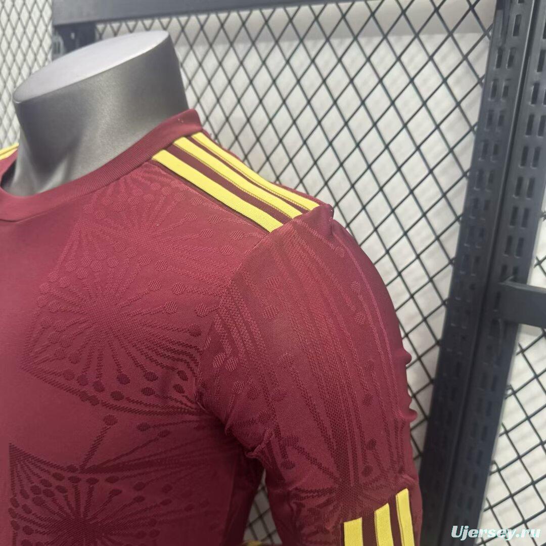 Player Version 2025 Mexico Gold Cup Wine Long Sleeve Jersey