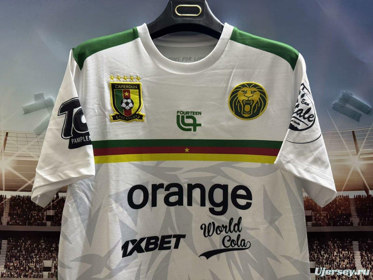 2025 Cameroon White Pre-Match Jersey