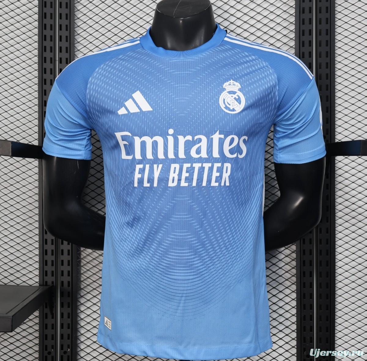 Player Version 25/26 Real Madrid Blue Goalkeeper Jersey
