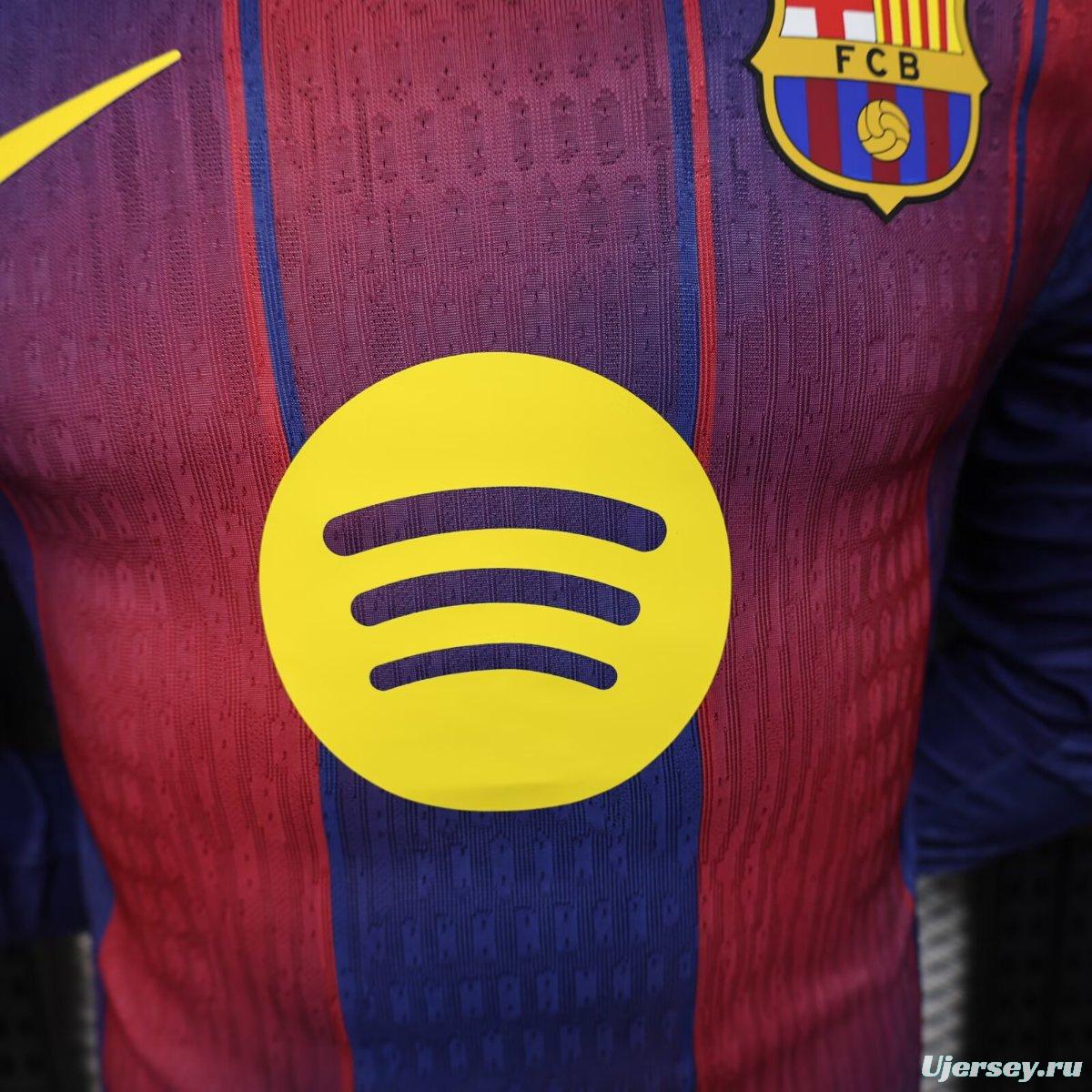 Player Version 25/26 Barcelona Home Long Sleeve Jersey