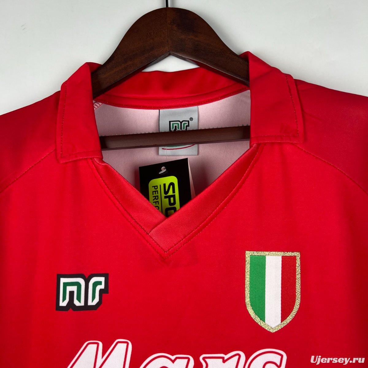 Retro 90/91 Napoli Third Red Jersey
