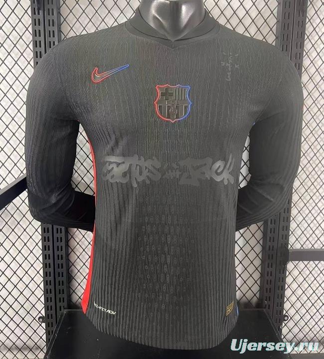 Player Version 24/25 Barcelona x Travis Scott Away Long Sleeve Jersey