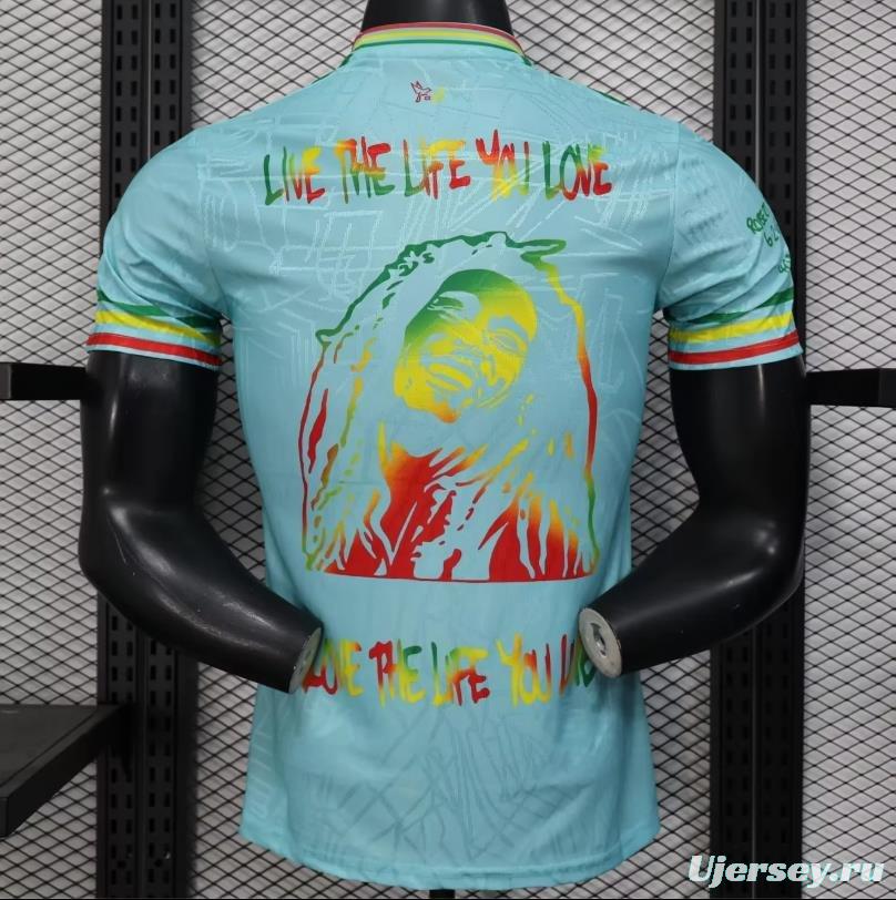 Player Version 25/26 Ajax Navy Skyblue with Bob Marley Tribute Jersey