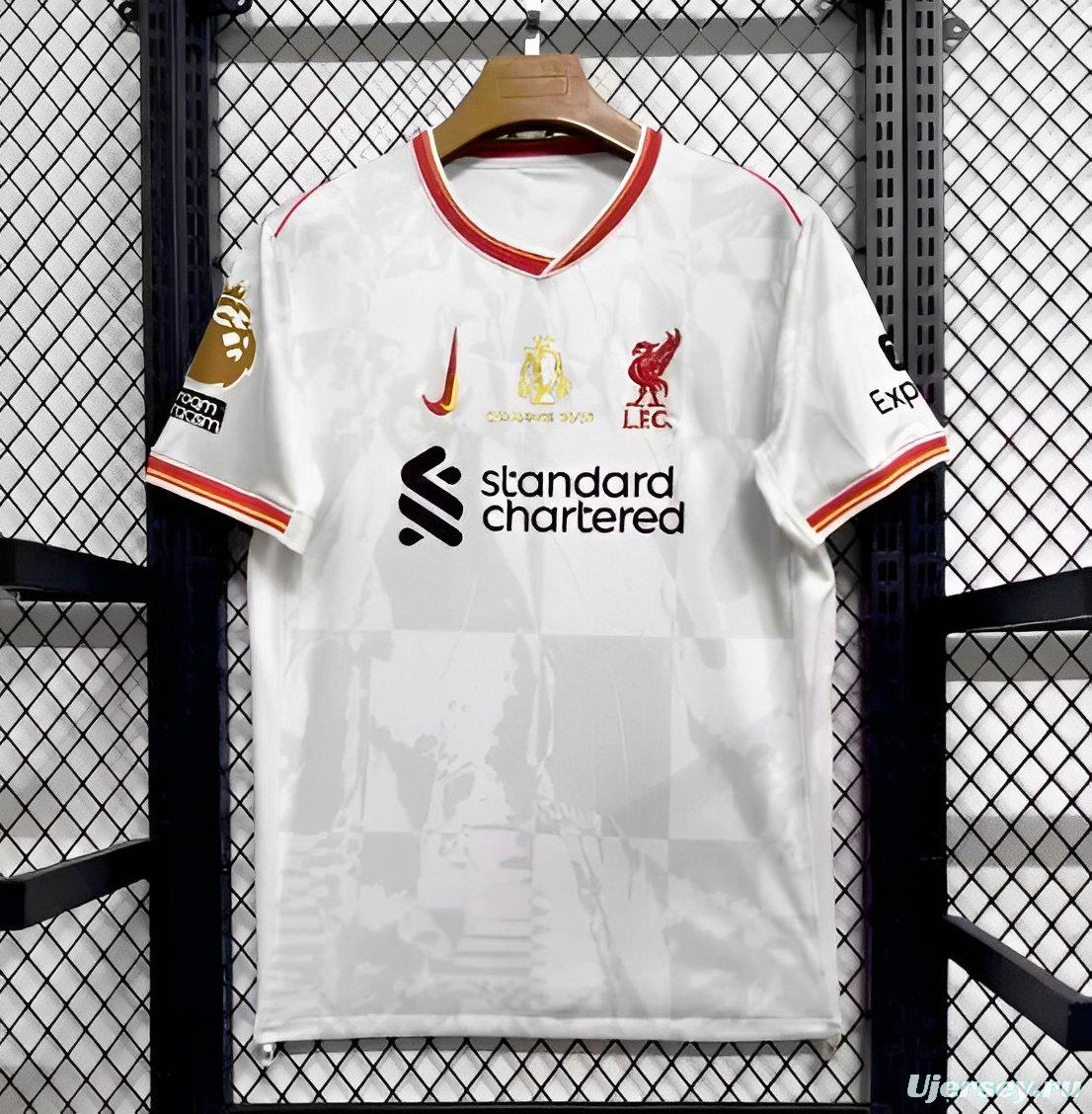 24/25 Liverpool Third White Jersey With Champion Printing