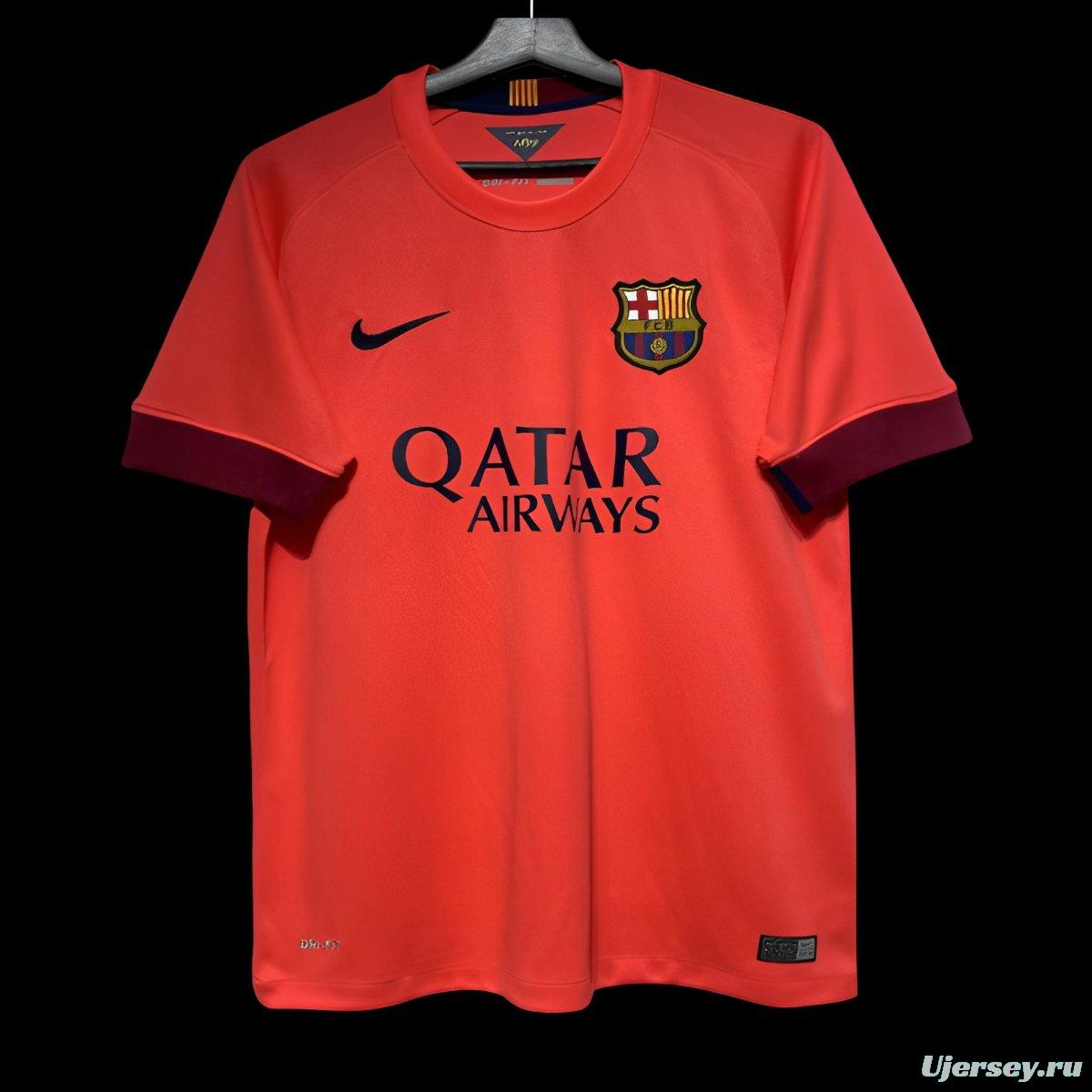 Retro 14/15 Barcelona Away Orange Jersey