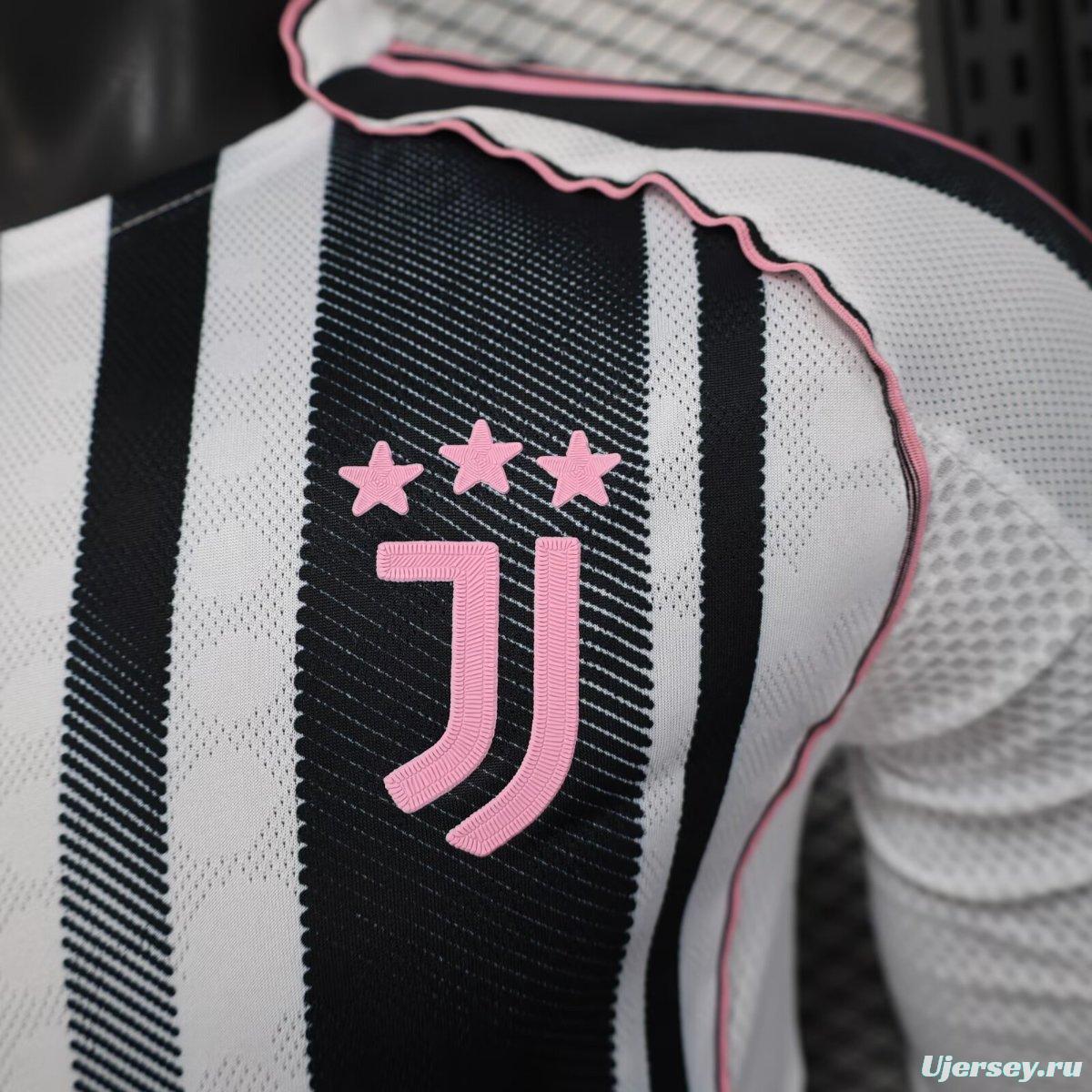 Player Version 25/26 Juventus Home Long Sleeve Jersey